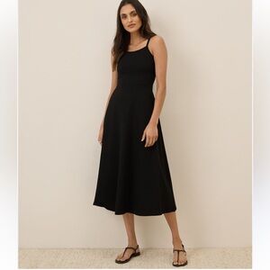 Pact Classic Black Midi Dress